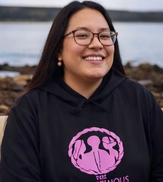 Valentine’s Day BLACK/PINK Hoodie - The Indigenous Auntie Co.