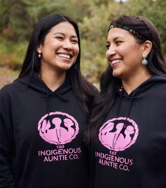 Valentine’s Day BLACK/PINK Hoodie - The Indigenous Auntie Co.