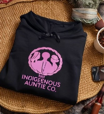 Valentine’s Day BLACK/PINK Hoodie - The Indigenous Auntie Co.