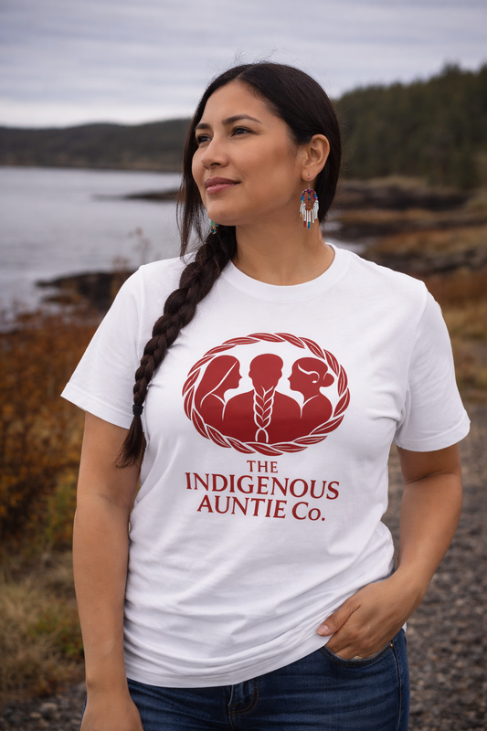 Indigenous Auntie Co. Valentine’s Day Red Logo T-Shirt