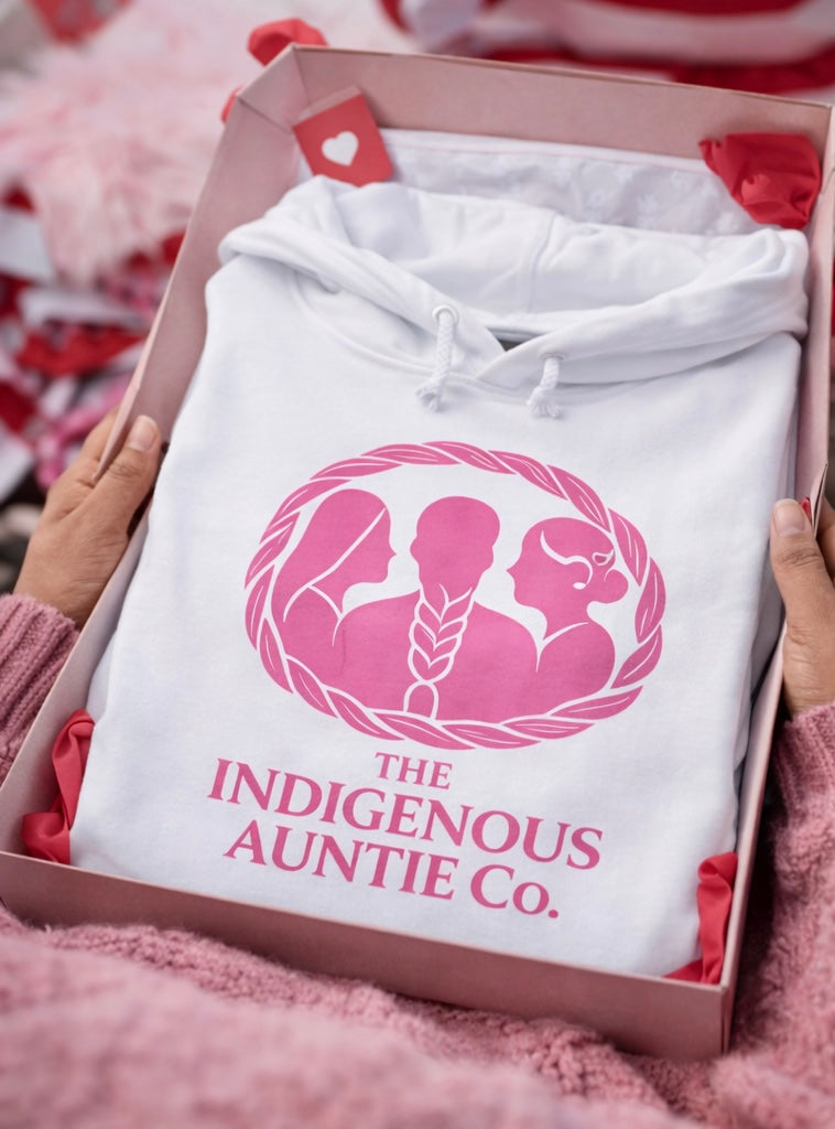 Valentine’s Day PINK Hoodie - The Indigenous Auntie Co.